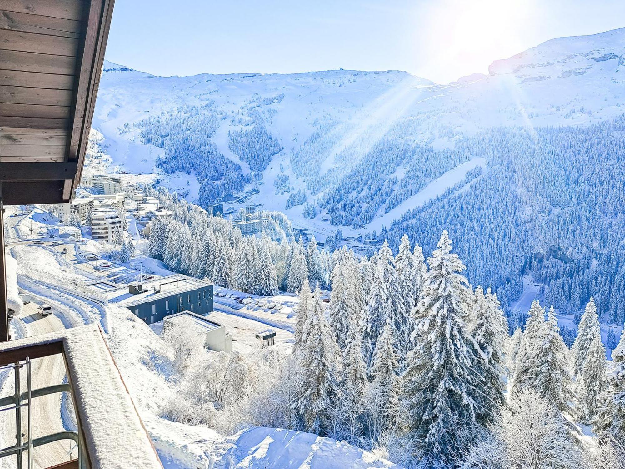 South Facing 2-Bed Apartment With Fireplace, Terrasses Deos Flaine Zewnętrze zdjęcie